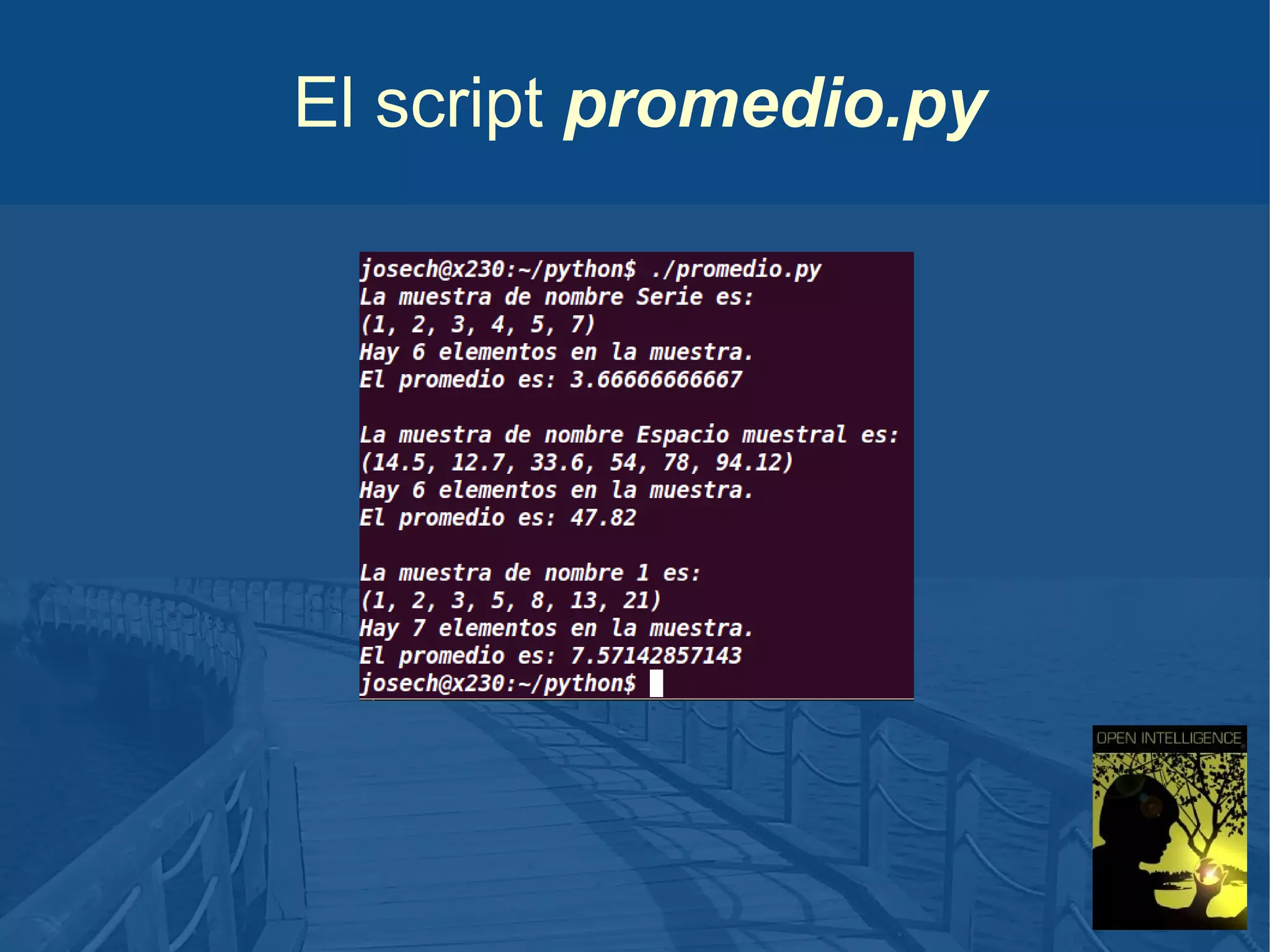 El script promedio.py

 