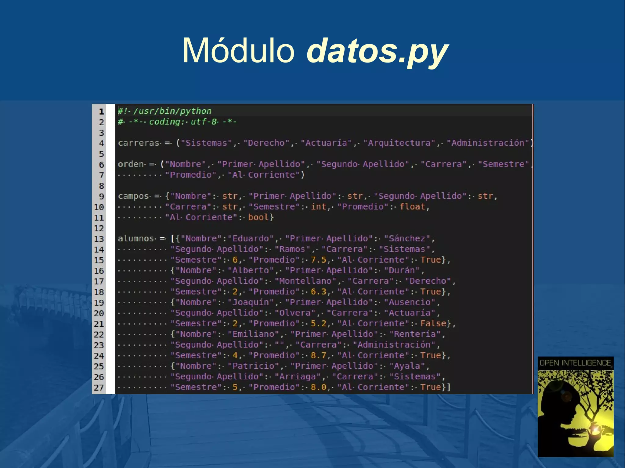 Módulo datos.py

 