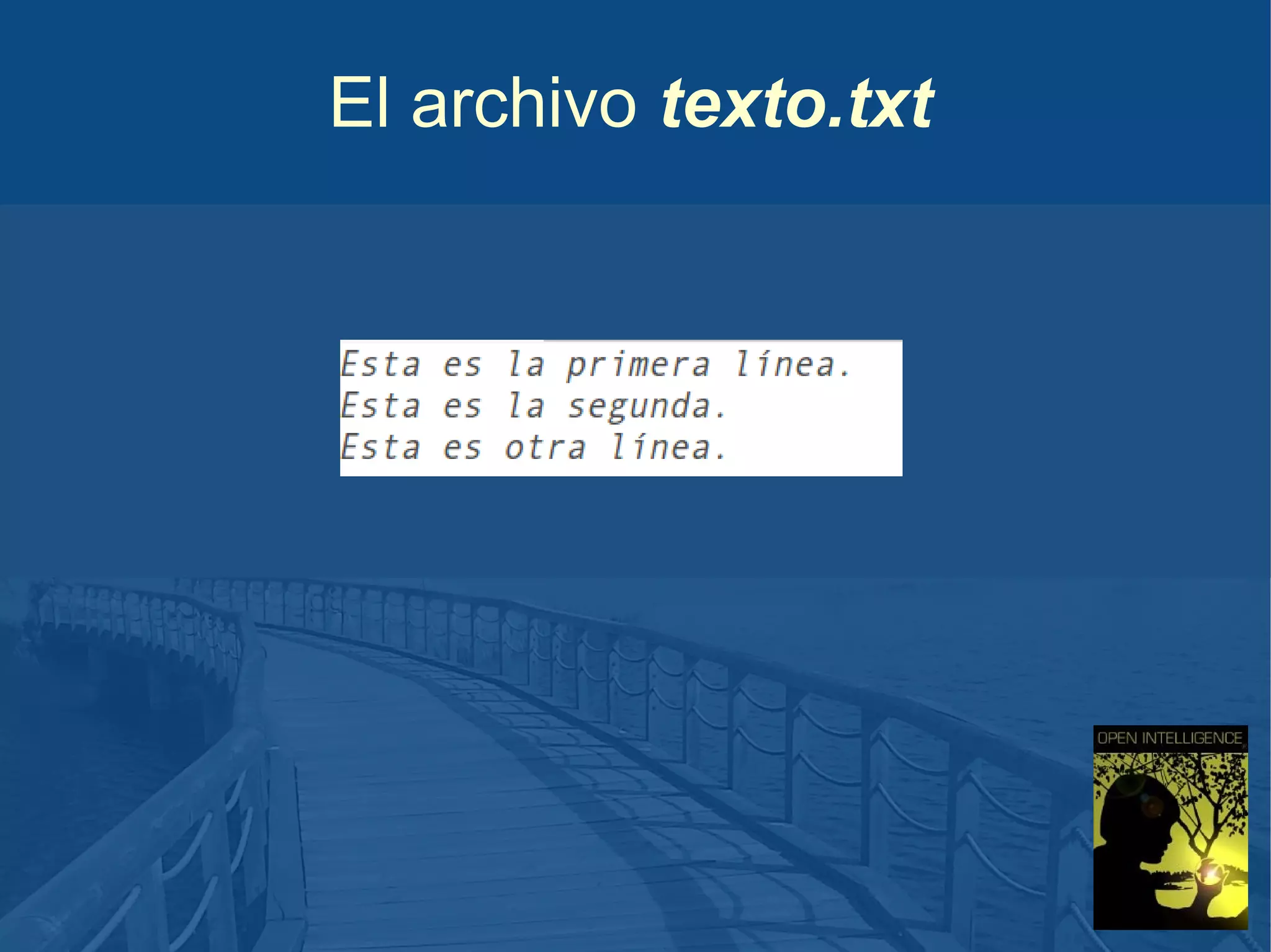 El archivo texto.txt

 