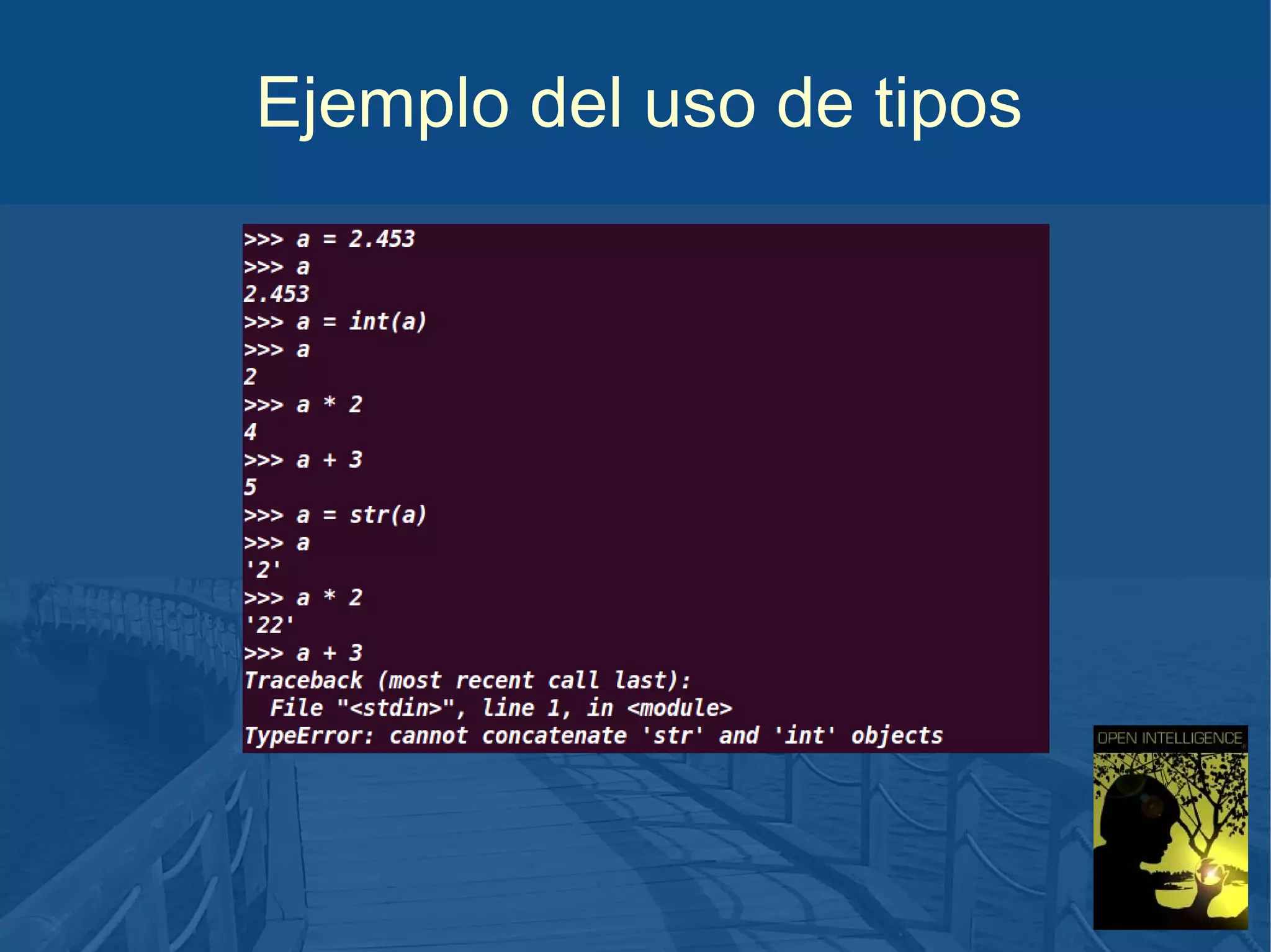 Ejemplo del uso de tipos

 