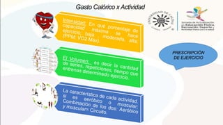 Gasto Calórico x Actividad
 