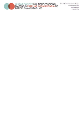 Programa ELABORACIÓ D'UN PROTOCOL DE RECERCA