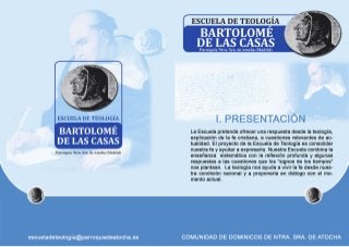 Programa Escuela de Teología Bartolomé de las Casas. Curso 2017-2018