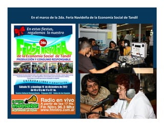 En el marco de la 2da. Feria Navideña de la Economía Social de Tandil
 