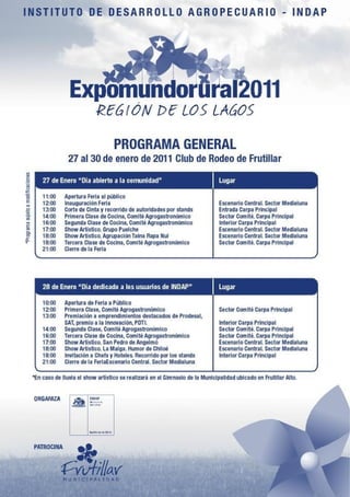 Programa ExpoMundoRural 2011