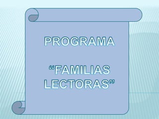 Programa familias lectoras