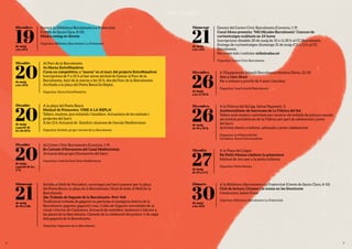 20
Dissabte
de maig
a les 10 h
Al Parc de la Barceloneta
4a Marxa EntreNosaltres
Cursa no competitiva, o “marxa” en el marc del projecte EntreNosaltres
Inscripcions de 9 a 10 h al bar sense alcohol de Gamar al Parc de la
Barceloneta. Inici de la marxa a les 10 h, des del Parc de la Barceloneta.
Arribada a la plaça del Poeta Boscà (la Repla).
Organitza: Xarxa EntreNosaltres
20
Dissabte
de maig
a partir de
les 10.30 h
A la plaça del Poeta Boscà
Matinal de Primavera. VINE A LA REPLA!
Tallers, mostres, jocs infantils i familiars. Actuacions de les entitats i
projectes del barri
A les 13 h Actuació de Xamfrà i alumnes de l’escola Mediterrània
Organitza: Entitats, grups i serveis de La Barceloneta
20
Dissabte
de maig
a partir de les
17 h
Al Centre Cívic Barceloneta (Conreria, 1-9)
8a Cantada d’Havaneres del Casal Mediterrània
Actuació dels grups d’havaneres del barri
Organitza: Casal de Gent Gran Mediterrània
21
Diumenge
de maig
de 10 a 14h
Sortida al Moll de Pescadors, recorregut pel barri passant per la plaça
del Poeta Boscà, la plaça de la Barceloneta i final de festa al Moll de la
Barceloneta
26a Trobada de Gegants de la Barceloneta- Port Vell
Tradicional trobada de gegants on participa la imatgeria festiva de la
Barceloneta: gegants, gegantó i nan. Colles de Gegants convidades de la
ciutat i d’arreu de Catalunya. Actuació de castellers, bastoners i falcons a
les places de la Barceloneta. Cloenda de la celebració del primer ¼ de segle
dels gegants de la Barceloneta.
Organitza: Geganters de La Barceloneta
Davant del Centre Cívic Barceloneta (Conreria, 1-9)
Canal Mono presenta: “Mil Mirades Barceloneta”. Concurs de
curtmetratges realitzats en 24 hores
Inscripcions: dissabte 20 de maig de 10 a 11.30 h al CC Barceloneta.
Entrega de curtmetratges: diumenge 21 de maig d’11 a 12 h al CC
Barceloneta.
Per a més info i notícies: milmirades.cat
Organitza: Centre Cívic Barceloneta
21
Diumenge
de maig
a les 21 h
26
Divendres
de maig
a les 17.30 h
A l’Equipament Infantil Barceloneta (Andrea Dòria, 23-31)
Jocs a l’aire lliure
Per a infants a pvartir de 4 anys i famílies.
Organitza: Casal Infantil Barceloneta
26
Divendres
de maig
de 18 a 20 h
A la Fàbrica del Sol (pg. Salvat Papasseit, 1)
Ambientalitzen els barracons de La Fàbrica del Sol
Tallers amb música i activitats per mostrar els treballs de pintura murals
als mòduls prefabricats de la Fàbrica per part de adolescents i joves
del barri.
Activitat oberta a tothom, adreçada a joves i adolescents
Organitza: La Fàbrica del Sol
Col·labora: Xarxa Entrenosaltres
27
Dissabte
de maig
de 10 a 14 h
A la Plaça del Llagut
Els Petits Maians celebren la primavera!
Matinal de Jocs per a la petita infància
Organitza: Petits Maians
30
Dimarts
de maig
a les 19 h
A la Biblioteca Barceloneta-La Fraternitat (Comte de Santa Clara, 8-10)
Club de lectura: L’humor i la ironia en les literatures
Conductora: Isabel Franc
Organitza: Biblioteca Barceloneta-La Fraternitat
19
Divendres
de maig
a les 19 h
Davant la Biblioteca Barceloneta-La Fraternitat
(Comte de Santa Clara, 8-10)
Música swing en directe
Organitza: Biblioteca Barceloneta-La Fraternitat
6 7
 