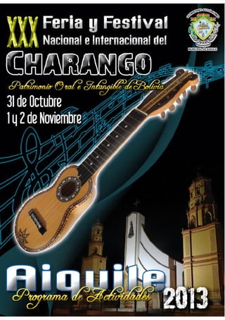 Programa General Feria y Festival del Charango Aiquile 2013