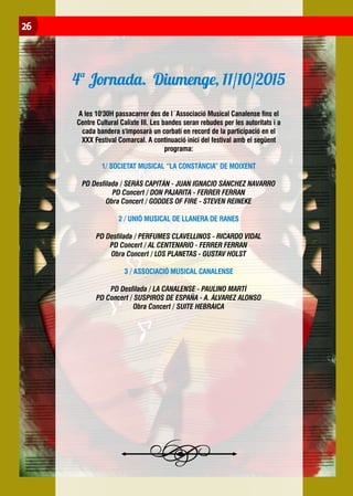 Programa festival comarcal 2015