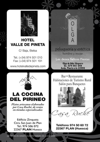 14 fiESTAS En HOnOr A nuESTrA SEñOrA DE LA ASunciÓn
 