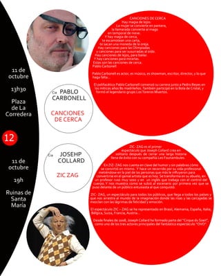 Programa Teatro en Cazorla 2015