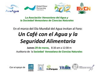 Foro Agua y Seguridad Alimentaria (2012): J.C. Fernández