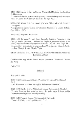 Programa general del VII Congreso Nacional de Historia 2016 | PDF