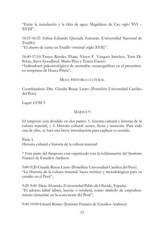 Programa general del VII Congreso Nacional de Historia 2016 | PDF