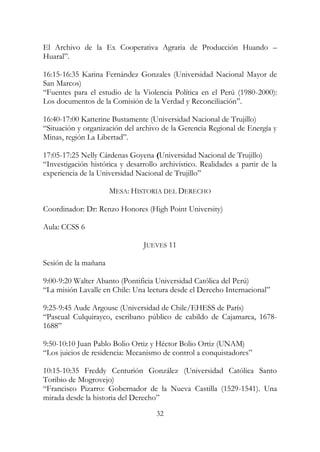 Programa general del VII Congreso Nacional de Historia 2016 | PDF