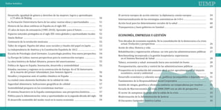 Índice temático



       Desarrollo, igualdad de género y derechos de las mujeres: logros y aprendizajes                                                                                                                                                                  El servicio europeo de acción exterior: la diplomacia común europea .........................................                                                                                                                           59
         a 15 años de Beijing ........................................................................................................................................................................................                             50   Internacionalización de las estrategias autonómicas de I+D+i .................................................................                                                                                                          59
       La Formación Universitaria fuera de las aulas: nuevas ideas y oportunidades                                                                                                                                                                 51   Acción local para los determinantes sociales de la salud ..................................................................................                                                                                             60
       Historia de las ideas estéticas en España en el siglo XIX ....................................................................................                                                                                              51   Transparencia y buen gobierno en Sanidad .........................................................................................................................                                                                      60
                                                                                                                                                                                                                              .................



       25 años de leyes de extranjería (1985-2010). Aprender para el futuro .......................................                                                                                                                                52
       Espacios naturales protegidos en el siglo XXI: retos globales y oportunidades locales                                                                                                                                                       52
       Simón Bolívar ..................................................................................................................................................................................................................            52
       Centenario de la revolución mexicana .........................................................................................................................................                                                              52   Tres décadas de economía española. De la consolidación de la democracia a la crisis
                                                                                                                                                                                                                                                          actual. Evolución y perspectivas ...................................................................................................................................................                                                  26
                                                                                                                                                                                                                                                        ECONOMÍA, EMPRESAS Y GESTIÓN


       Taller de origami. Papeles del alma: usos sociales y rituales del papel en Japón                                                                                                                                                            53
                                                                                                                                                                                                                                                        Aceite de oliva. Historia y vida                                                                                                                                                                                                        26
       La independencia de América y la Constitución Española de 1812 ...................................................                                                                                                                          53
                                                                                                                                                                                                                                   ............


                                                                                                                                                                                                                                                        Rehabilitación y regeneración urbanas: un reto para las administraciones públicas                                                                                                                                                       27
                                                                                                                                                                                                                                                                                                                             ................................................................................................................................................................


       Escuela de Psicología «José Germain». La psicología positiva. Una nueva perspectiva                                                                                                                                                         54
                                                                                                                                                                                                                                                        Benchmarking incorporado a la gestión hospitalaria: experiencias
       La Europa de Lisboa: nuevas perspectivas para la construcción europea                                                                                                                                                                       54
14                                                                                                                                                                                                                                                                                                                                                                                                                                                                                                   15
                                                                                                                                                                                                                                                          en el Sistema Nacional de Salud ....................................................................................................................................................                                                  28
       La obra histórica de Rafael Altamira, pionero del americanismo ..........................................................                                                                                                                   55   Tabaco, economía y salud: avanzando hacia una sociedad sin humo                                                                                                                                                                         28
                                                                                                                                                                                                               ................................



       Política de Agua en España. Innovación, desarrollo y sostenibilidad                                                                                                                                                                         55   Presupuestación, ejecución y control de las administraciones públicas .....................................                                                                                                                             29
                                                                                                                                                                                                                                                                                                                                                                                                                                              ..............................................



       Estados, naciones y regiones en la construcción de Europa. En el 50 Aniversario                                                                                                                                                                  Prospectiva en la evolución del consumo en el sector agroalimentario: el impacto
                                                                                                                                                                                                 ..............................................



         de la muerte del primer lehendakari, Jose Antonio Aguirre ..................................................................                                                                                                              56     económico, social y ambiental .........................................................................................................................................................                                               30
       Desafíos y respuestas ante el cambio climático en España                                                                                                                                                                                    56   Desarrollo económico y cohesión social, ¿políticas incompatibles o dependientes?                                                                                                                                                        31
       La ciudad como elemento facilitador de la calidad de vida ............................................................................                                                                                                      56   Fundamentos de la Responsabilidad Social Corporativa ...................................................................................                                                                                                31
                                                                                                                                                                    ............................................................................



       Seguridad alimentaria. Indicaciones geográficas de calidad ........................................................................                                                                                                         57   Gestión de riesgos, genética y eficiencia sanitaria: un rompecabezas por resolver .......                                                                                                                                               31
       Sostenibilidad pesquera en los ecosistemas marinos ............................................................................................                                                                                             57   Escuela de Macroeconomía. La crisis 2008-2009 con un año de perspectiva                                                                                                                                                                 32
       El sistema financiero en la España contemporánea: una perspectiva histórica ................                                                                                                                                                57   El sector de autopistas de peaje ante la salida de la crisis ...............................................................................                                                                                            33
                                                                                                                                                                                                                                                                                                                                                                                                                                                                       .....................



       Política para la Administración: retos y oportunidades en la segunda década del siglo                                                                                                                                                       58   Modernización de la Administración de Justicia                                                                                                                                                                                          33
       El desarrollo sostenible del medio rural en la nueva economía ..............................................................                                                                                                                59   IX Encuentro Santander-América Latina ..................................................................................................................................                                                                35
                                                                                                                                                                                                                                                                                                                                                                                 ...........................................................................................................
 