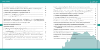 Índice temático



       Buenas prácticas en la coordinación socio-sanitaria                                                                                                                                                                                    59   Escuela de Gramática Española «Emilio Alarcos». Innovaciones en gramática
       X Encuentro de la Industria Farmacéutica. Presente y futuro de la investigación .........                                                                                                                                              59     y enseñanza ................................................................................................................................................................................................................                              41
                                                                                                                                             ..............................................................................................



       Acción local para los determinantes sociales de la salud ..................................................................................                                                                                            60   Educación inclusiva: más y mejores empleos para las personas con discapacidad .....                                                                                                                                                                         42

       El impacto de la endoscopia en la sociedad del siglo XXI ..................................................................................                                                                                            60   Evaluación, resultados escolares y sistemas educativos. Análisis y alternativas .............                                                                                                                                                               42

       Transparencia y buen gobierno en Sanidad .........................................................................................................................                                                                     60   Las políticas de investigación científica en Europa y en España .............................................................                                                                                                                               45

       Disease-mongering and public health ..........................................................................................................................................                                                         60   El triángulo del conocimiento y el mundo financiero                                                                                                                                                                                                         46
                                                                                                                                                                                                                                                   El liderazgo pedagógico de los centros educativos ....................................................................................................                                                                                                      47
                                                                                                                                                                                                                                                                                                                                                                                                               ............................................................................................



                                                                                                                                                                                                                                                   Participación, estudiantes y estrategia universidad 2015 ...............................................................................                                                                                                                    49
                                                                                                                                                                                                                                                   Transferencia de conocimiento universitario y su complejidad                                                                                                                                                                                                49
       Comisión Sectorial de Secretarios Generales de la CRUE ..................................................................................                                                                                              28   La Formación Universitaria fuera de las aulas: nuevas ideas y oportunidades                                                                                                                                                                                 51
                                                                                                                                                                                                                                                                                                                                                                                                                                              .............................................................



       Desarrollo de competencias básicas ...............................................................................................................................................                                                     32   X Aula de Verano «Ortega y Gasset». Iniciación a la Universidad ........................................................... 52, 55
       EDUCACIÓN, FORMACIÓN DEL PROFESORADO Y UNIVERSIDADES
                                                                                                                                                                                                                                                                                                                                                                                                                                                                                          .................



       Diversidad e inclusión .........................................................................................................................................................................................                       32   Escuela «Blas Cabrera» de Introducción a la Investigación, la Docencia
22                                                                                                                                                                                                                                                                                                                                                                                                                                                                                                                  23

                                                                                                                                                                                                                                                     y la Innovación .......................................................................................................................................................................................................                                   52
       El programa Consolider y el periodismo científico ....................................................................................................                                                                                 34
                                                                                                                                                                                                                                                   Educación en valores, olimpismo y deporte ........................................................................................................................                                                                                          53
       Redes científicas transnacionales: desafíos para las ciencias sociales
         y de humanidades ..............................................................................................................................................................................................                      34   Leer para aprender                                                                                                                                                                                                                                          56
       Encuentro en la UIMP sobre posgrado: calidad con dimensión internacional                                                                                                                                                               35   Desarrollo de competencias básicas ...............................................................................................................................................                                                                          56
                                                                                                                                                                                                                                                                                                          .................................................................................................................................................................................................



       Escuela de Política Universitaria «Fernando de los Ríos». El rendimiento académico:                                                                                                                                                         La implantación de la actual Formación Profesional ...............................................................................................                                                                                                          58
                                                                                                                                                                                                                       ...................



         ¿Son eficientes las aulas universitarias? ............................................................................................................................                                                               36   University 2.0                                                                                                                                                                                                                                              59
       Evaluación, seguimiento y acreditación de las enseñanzas universitarias: pasado,                                                                                                                                                            Nuevo modelo económico. Nueva Universidad ...............................................................................................................                                                                                                   60
                                                                                                                                                                                                                                                                                          ..................................................................................................................................................................................................................


         presente y futuro ................................................................................................................................................................................................                   36
 