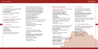 Índice cronológico



       16, 17 y 18 de junio                     Benchmarking incorporado a la                                                               21 y 22 de junio
                                                gestión hospitalaria: experiencias
       La información en la Cadena SER.                                                        *International School of Astrobiology        De la formación a la gestión:
                                                en el Sistema Nacional de Salud
       Libertad de expresión                                                                   «Josep Comas i Solà»                         10 años de recorrido formativo
                                                                                               Astrobiology of Exoplanets                   en el turismo
                                                                                               Del 21 al 25 de junio


                                                Responsable del Servicio de Medicina
       Director de la Cadena SER Cantabria      Preventiva, Calidad y Seguridad del
       Código: 60no – Tarifa A                  Paciente, Hospital Sierrallana,                Director del Centro de Astrobiología,        Catedrático de Comercialización e
                                                Mª Concepción Fariñas Álvarez


                                                Torrelavega, Cantabria                         CSIC-INTA                                    Investigación de Mercados
       Javier Hoyos



       16 (tarde), 17 y 18 de junio                                                                                                         Universidad de Cantabria
                                                                                               Álvaro Giménez Cañete                        Ignacio Rodríguez del Bosque



       Comisión Sectorial de Secretarios
                                                Subdirectora Médica                            Director de NASA Astrobiology Institute      Patrocinio: Viajes El Corte Inglés. Hoteles Ayre

       Generales de la CRUE
                                                Hospital Sierrallana, Torrelavega, Cantabria   Patrocinio: Centro de Astrobiología. NASA.
                                                                                                                                            y Consejería de Cultura, Turismo y Deporte,
                                                                                                                                            Gobierno de Cantabria
                                                                                               CSIC. INTA. ESA y Ministerio de Ciencia
                                                                                               Carl Pilcher


                                                Patrocinio: Consejería de Sanidad, Gobierno
                                                Mª Dolores Acón Royo


                                                                                                                                            Código: 60id – Tarifa A
       Código: 60jo – Matrícula cerrada         de Cantabria                                   e Innovación

                                                                                                                                            21, 22 y 23 (mañana) de junio
                                                Código: 60ng – Tarifa A                        Código: 60dm – Tarifa A
       17 y 18 de junio
                                                                                               Presupuestación, ejecución y control
                                                Lugar: Hospital Universitario Marqués
                                                                                                                                            *El satélite, plataforma tecnológica
28                                                                                                                                                                                             29


       V Foro de tendencias televisivas
                                                de Valdecilla, Santander
                                                                                               de las administraciones públicas             para una sociedad conectada
       FIA/UIMP                                 18 de junio
                                                *Tabaco, economía y salud:                     Interventora General del Gobierno
                                                avanzando hacia una sociedad
                                                                                                                                            Presidenta de Hispasat
       Director de la FIA                                                                      de Cantabria
       Patrocinio: FIA. Abertis Telecom e IEC   sin humo                                       Patrocinio: Gobierno de Cantabria
                                                                                               Gema Uriarte


                                                                                                                                            Director Técnico de Hispasat
                                                                                                                                            Petra Mateos


       Código: 60la – Matrícula cerrada                                                        Código: 60kd – Tarifa A
       Joan Álvarez


                                                                                                                                            Patrocinio: Hispasat
                                                                                               *Taller de dibujo
                                                Profesor Titular de Farmacología y                                                          Código: 60kb – Tarifa B
                                                                                                                                            Antonio Abad



                                                                                               El dibujo naturalista y el cuaderno de
                                                Farmacodependencia
                                                Universidad de Cantabria
                                                                                               campo: de Altamira a la Magdalena
                                                Francisco Javier Ayesta Ayesta



                                                Patrocinio: Pfizer
                                                Código: 60nh – Tarifa A
                                                                                               Artista y naturalista
                                                                                               Patrocinio: El Corte Inglés
                                                                                               Código: 60fg – Tarifa B
                                                                                               Ignacio Zubelzu
 