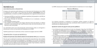 Información, matrículas y becas



                                                                                                 La UIMP comunicará al alumno la conformidad de la matrícula en el curso elegido.

       DOCUMENTACIÓN A PRESENTAR
       MATRÍCULAS

       El impreso de matrícula podrá obtenerse en la Secretaría de Estudiantes de la UIMP
       en cualquiera de sus sedes, o en la dirección de internet: www.uimp.es. Una vez                                       A                    129,00 €
                                                                                                                             B                    170,00 €
                                                                                                                                 PRECIOS DE MATRÍCULA



       cumplimentado, se remitirá a la UIMP acompañándolo de la siguiente documentación:
                                                                                                                             C                    221,00 €
                                                                                                                           Tarifa                 Importe



       • Fotocopia del DNI (en caso de los ciudadanos españoles), del pasaporte o del NIE (en                                D                    345,00 €
         caso de los ciudadanos extranjeros).                                                                                E                    546,00 €
       • En su caso, fotocopia de documento acreditativo de ser estudiante o titulado                                        F                     72,00 €
         universitario.
       • Dos fotografías tamaño carnet.                                                          Los alumnos naturales o residentes en Cantabria, podrán acogerse al 10% de
       • Para aquellos cursos/talleres que tengan selección previa de alumnos, se deberá         descuento del importe de la matrícula, acreditando dicha condición con el DNI o el
         presentar la documentación que específicamente haya sido determinada por el/la          justificante de empadronamiento.
         director/a del curso/taller.
64                                                                                                                                                                                         65



       Las solicitudes junto con la documentación anteriormente citada, se entregarán o
       enviarán por correo a la Secretaría de Estudiantes de la UIMP.                            • Las víctimas de actos terroristas así como sus cónyuges e hijos (Ley 32/1999, de 8
                                                                                                   de octubre, de Solidaridad con las víctimas del terrorismo, BOE del 9-10-1999).
       También puede hacer la matrícula on-line a través de la página web de la UIMP.            • Los beneficiarios de familia numerosa de categoría especial (categoría establecida en
                                                                                                 Quedarán exentos de pago de estos precios públicos:




                                                                                                   Ley 40/2003, de 18 de noviembre, de Protección a las Familias Numerosas, BOE del 19-
       TRAMITACIÓN Y PLAZO DE MATRÍCULA                                                            11-2003).
                                                                                                 • Las víctimas de delitos de Violencia de Género así como a sus hijos (Ley Orgánica
       El plazo de matrícula estará abierto desde el 26 de abril de 2010 (plazas limitadas).       1/2004, de 28 de diciembre, de Medidas de Protección Integral contra la Violencia
                                                                                                   de Género, BOE del 29-12-2004).
       Una vez que la solicitud de matrícula y documentación requerida haya sido recibida        • Todos aquellos estudiantes a quienes se les haya reconocido un grado de minusvalía
       y revisada por la Secretaría de Estudiantes, se entregará o, en su caso, se enviará al      igual o superior al 33% (Ley 13/1982 de 7 de abril de Integración Social de los
       solicitante la carta de pago correspondiente que éste deberá presentar en la ventanilla     Minusválidos y Ley 51/2003 de 2 de diciembre de igualdad de oportunidades, no
       de cualquiera de las oficinas de las entidades concertadas: Caja Cantabria, o Banco de      discriminación y accesibilidad universal de las personas con discapacidad).
       Santander, para proceder al abono de la matrícula.
 