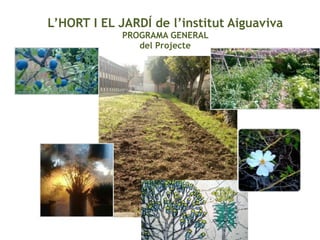 L’HORT I EL JARDÍ de l’institut Aiguaviva
PROGRAMA GENERAL
del Projecte
 