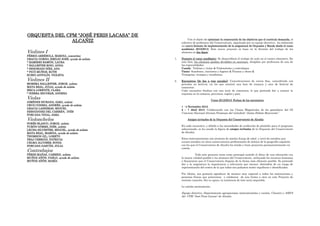 ORQUESTA DEL CPM “JOSÉ PERIS LACASA” DE
               ALCAÑIZ                                  Con el objeto de optimizar la consecución de los objetivos que el currículo demanda, el
                                                   colectivo de profesores del Conservatorio, impulsado por su equipo directivo, ha elaborado
                                                   un nuevo formato de implementación de la asignatura de Orquesta y Banda desde el curso
                                                   académico 2012/2013. Este nuevo proyecto se basa en la división del trabajo de los
Violines I                                         alumnos en dos fases:
FÉRRIZ ARRÉBOLA, MARINA, concertino
GRACIA GORDO, EMILIO JOSÉ, ayuda de solista   1.   Durante el curso académico: Se desarrollará el trabajo de aula en el centro educativo. En
* RAMIREZ RAMÓN, LAURA                             esta fase, los alumnos quedan divididos en secciones, dirigidas por profesores de una de
* BALLESTER ROIG, ANNA                             las especialidades:
* SENOSIAIN DÍEZ, ANA                              Cuerda: Violines y violas & Violonchelos y contrabajos.
* PICÓ MUÑOS, RUTH                                 Viento: Saxofones, clarinetes y fagotes & Flautas y oboes &
RUBIO ANTOLÍN, VIOLETA                             Trompetas, trompas y trombones.

Violines II                                   2.   Encuentros (de dos a tres anuales): Concentraciones de varios días, coincidiendo con
MORERA BALLESTER, JORGE, solista                   periodos no lectivos, en los que existirá una fase de ensayos y otra de festival de
MATA REAL, JULIA, ayuda de solista                 conciertos.
MECA LORENTE, CLARA                                Cada encuentro finaliza con una serie de conciertos, lo que pretende dar a conocer la
* SIERRA ESCOBAR, ANDREA                           orquesta en la comarca, provincia, región y país.
Violas                                                                      Curso 2012/2013: Fechas de los encuentros
GIMÉNEZ SIURANA, SARA, solista
CRUZ CONESA, ANDRÉS, ayuda de solista
                                                   1 - 4 Noviembre 2012.
GRACIA LASHERAS, MIGUEL
                                                   2 – 7 Abril 2013. Colaboración con las Clases Magistrales de los ganadores del III
HERNÁNDEZ DEL CARMEN, INÉS
                                                   Concurso Nacional Jóvenes Promesas del violochelo “Jaime Dobato Benavente”.
FORCADA VIDAL, SARA
Violonchelos                                           Amigos invitados de la Orquesta del Conservatorio de Alcañiz
FORÉS BLASCO, JORGE, solista
TURÓN GÓMEZ, INÉS, solista                         En cada encuentro, y debido a las necesidades de confección de plantilla para el programa
LECHA SILVESTRE, MIGUEL, ayuda de solista          seleccionado, se ha creado la figura de amigos invitados de la Orquesta del Conservatorio
MATA REAL, MARINA, ayuda de solista                de Alcañiz.
THOMSON GIL, LORETO
FRAJ CEBRIÁN, PATRICIA                             Estos instrumentistas son alumnos de similar franja de edad y nivel de estudios que
CELMA ALCOBER, SONIA                               cursan estudios en otros conservatorios profesionales de música de la geografía española
FORCADA GASCÓN, JULIA                              con los que el Conservatorio de Alcañiz ha tenido y tiene proyectos permanentemente en
                                                   común.
Contrabajos
PÉREZ MAÑAS, CARMEN, solista                                  Todo este proyecto tiene como principal sentido el dotar de una educación con
MUÑOZ AÑÓN, PABLO, ayuda de solista                la mayor calidad posible a los alumnos del Conservatorio, utilizando los recursos humanos
MUÑOZ AÑÓN, MARÍA                                  y financieros que el Conservatorio dispone de la forma más eficiente posible. Se pretende
                                                   dar a la asignatura la importancia y relevancia que merece, dotándola de un rango de
                                                   representación del centro de la que todos nos podamos sentir orgullosos e identificados.

                                                   Por último, nos gustaría agradecer de manera muy especial a todas las instituciones y
                                                   personas físicas que patrocinan y colaboran de una forma u otra en este Proyecto de
                                                   reciente creación. Sin su apoyo, la existencia de éste sería imposible.

                                                   Le saluda atentamente,

                                                   Equipo directivo, Departamento agrupaciones instrumentales y corales, Claustro y AMPA
                                                   del CPM “José Peris Lacasa” de Alcañiz.
 