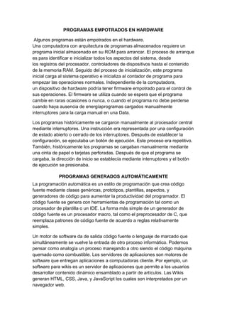 Programa, aplicaciones y sistema operativo