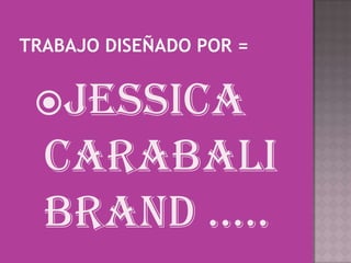 JESSICA
CARABALI
BRAND …..
 