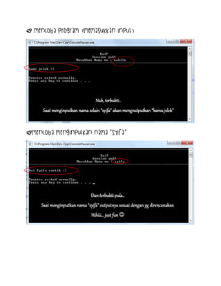 contoh program sederhana bahasa C | PDF