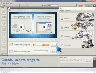 Criando um novo programa:
File >> New
 