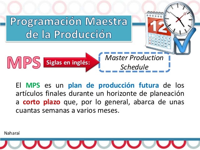 Programa Maestro de Producción MPS