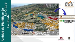 La Cruz y                            Corregimiento
                                                        Santa Elena
Unidad de Planificación



                                                            Carrera 24
        La Honda


                                           Barrio
                                                  La
                                               Cruz




                              Carrera 25
 
