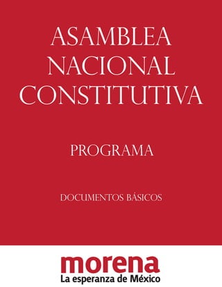 ASAMBLEA
NACIONAL
CONSTITUTIVA
PROGRAMA
DOCUMENTOS BÁSICOS

 