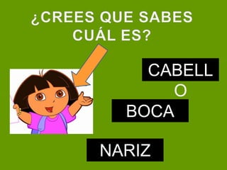 CABELL
      O
  BOCA

NARIZ
 