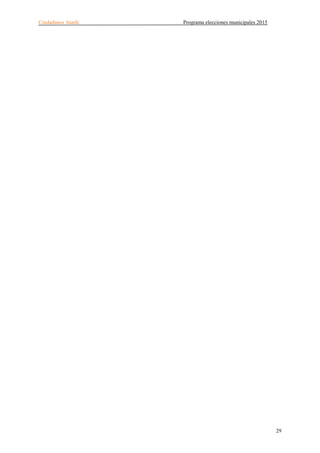Ciudadanos Atarfe Programa elecciones municipales 2015
29
 