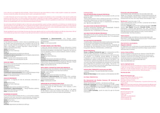 Como cada ano coa chegada dos días de Nadal, o Museo Provincial de Lugo quere felicitar as festas a todos aqueles e aquelas que comparten             EXPOSICIÓNS                                                                     Proxección sobre discapacidade
connosco a ilusión de coñecer, de conservar e pór en valor o noso patrimonio cultural.                                                                sala de eXPosiCióNs do MUseo ProViNCial                                         (DÍA INTERNACIONAL DAS PERSOAS CON DISCAPACIDADE 2011)
                                                                                                                                                      -VÁZQUEZ CEREIJO 1970-2000 (do 10 de novembro de 2011 ao 29 de                  Sábado, 10, e domingo, 11 de decembro IV Festival Internacional de cine
E a mellor felicitación que se nos ocorre é esta, elaborar e propoñer un programa de obradoiros, actos e actividades o máis atractivo posible para    febreiro de 2012)                                                               sobre a discapacidade, Fundación Anade. As películas e curtametraxes a
lembrarvos que este museo é un servizo público que está sempre a disposición de todos, grandes e pequenos, e tamén das persoas que precisan           -Visitas guiadas gratuítas, todos os sábados de decembro, ás 12:00 horas,       proxectar levan por título: Som Taujá, Pianola, Flores de papel e 7 días.
dunha atención especial, polo que non descoidamos conmemorar para sensibilizar e educar en igualdade e en valores tanto o Día Internacional das       para grupos compostos por un mínimo de 10 integrantes.
Persoas con Discapacidade como o Día Internacional dos Dereitos Humanos.                                                                               Imprescindible a concertación previa no Departamento de Didáctica:             revista oral: O pazo das musas, nº 28
                                                                                                                                                      tfno.: 982 24 23 00 / 982 24 21 12.                                             Xoves, 29 de decembro de 2011, ás 20.00 h. na sala Pazo de San Marcos
Hai unha ampla oferta de obradoiros para os máis novos, para que aprendan e gocen ao tempo; exposicións con temáticas moi variadas tanto na                                                                                           (sede da Deputación de Lugo)
Sala de Exposicións do propio MPLugo como na Sala Pazo de San Marcos (sede da Deputación) e coas que pretendemos satisfacer as máis esixentes         sala MUltiUsos do MUseo ProViNCial                                              Interveñen: o trícole (grupo de música tradicional de Sober), luis Valle
inquedanzas; visitas guiadas, proxeccións, o nº 28 da revista oral “O pazo das musas”, así como outras suxestións que sempre, todos os días do ano,   VI Premio Internacional Fotográfico sobre Discapacidade: Fundación              (poesía), José reigosa (fotografía), fernando arribas (cruceiros),
están accesibles gratuitamente nas distintas salas da exposición permanente deste Museo.                                                              ANADE (do 5 ao 18 de decembro de 2011)                                          presentamos o proxecto Expo Munníacos Tour, unha proposta dun
                                                                                                                                                      Inauguración: luns, 5 de decembro, ás 11:00 horas.                              grupo de alumnos de Deseño Gráfico da Escola de Arte Ramón Falcón. E
Sempre agradecemos que nos honredes coa vosa visita mais se por algunha razón non vos fose posible achegarvos ao MPLugo nestas datas, velaí vai                                                                                       aínda descubriremos algún segredo do museo, e outras sorpresas.
o noso desexo de que todo canto vos pase no ano 2012 que entra sexa en cumprimento das vosas máis prezadas ilusións.                                  sala MUltiUsos do MUseo ProViNCial                                              Entrada de balde. Para todas os públicos.
                                                                                                                                                      Rede galega de Loita contra a pobreza (EAPN Galicia) (do 19 ao 30 de
                                                                                                                                                      decembro) Inauguración e entrega de premios: luns, 19 de decembro,              teatro inclusivo
                                                                                                                                                      ás 19:00 horas.                                                                 (DÍA INTERNACIONAL DAS PERSOAS CON DISCAPACIDADE 2011)
OBRADOIROS                                                                 Coordinación e desenvolvemento: Lucía Dequidt Lagares                                                                                                      19 de xaneiro, ás 19:30 horas. Representacións da obra “O médico a paos”
Marabillas do Nadal                                                        (departamento de Didáctica) e Enrique Alcorta Irastorza (departamento      sala do Pazo de saN MarCos                                                      polo grupo de teatro Pinchacarneiro.
A nosa intención é transmitir a nenos e nenas as posibilidades que nos     de Arqueoloxía)                                                            -O xardín das ideas. Traballos premiados e seleccionados entre os presentados
dan aquelas cousas que pensaramos tirar á varredura, que xa non nos        datas: 2 e 3 de xaneiro de 2012                                            ao concurso (do 22 de novembro ao 22 de decembro de 2011)                       INICIATIVAS SOLIDARIAS
serven. Con eses materiais de refugallo imos recrear os personaxes do                                                                                 -De Marbella a Torremolinos (Imaxes de manicomio). Fotografías de               Xoguetes solidarios
Nadal: os Reis Magos, os camelos, Papá Nöel, a árbore de Nadal… e          VísteMe a Modo, qUe teño Présa                                             José Reigosa (do 28 de decembro de 2011 ao 29 de febreiro de 2012).             En colaboración coa Cruz Vermella e con outras organización recollemos
explicar o significado destas festas.                                      A través das coleccións existentes no MPLugo coñeceremos a historia        Inauguración. Mércores, 28 de decembro, ás 19:00 horas.                         xoguetes nos museos da Rede para facérllerlos chegar a queles nenos e
idades: De 6 a 8 anos                                                      da vestimenta así como as funcións, as prendas cos seus accesorios e as                                                                                    nenas que máis os necesitan.
Horario: De 11:30 a 13:00 horas                                            ferramentas empregadas na súa elaboración. Xogaremos a ser nenos ou        MUseo ProViNCial
Prazas: 10                                                                 nenas do paleolítico, pícaros ou pícaras medievais, infantes e meniñas…    asorey no Museo Provincial de lugo (Do 2 de decembro de 2011 a                  Contra a fame en áfrica
inscrición: Departamento de Didáctica do MPLugo.                           e ata “Coco” Chanel.                                                       xaneiro de 2012). Inauguración: 2 de decembro, 11:00 horas.                     Súmate á campaña de ideas que ten por obexctivo recadar 90 millóns
Coordinación e desenvolvemento: Alexia Prieto Iglesias, departamento       idades: De 6 a 8 anos.                                                     Logo das exposicións dedicadas a Francisco Asorey no Pazo de Torrado,           de euros en 90 días para destinalos integramente a proxectos para
de Didáctica do MPLugo.                                                    Horario: De 11:00 a 14:00 horas.                                           en Cambados, e na Fundación Torrente Ballester, en Santiago de                  combater a urxencia do corno de África, e que executaránr ONGs de
datas: 1ª quenda: 26 e 27 de decembro de 2011                              Prazas: 15                                                                 Compostela, con motivo de cumprírense 50 anos do seu pasamento, e               recoñecida traxectoria e reputación.Máis información:
        2ª quenda: 28 e 29 de decembro de 2011                             inscrición: Departamento de Didáctica do MPLugo.                           acompañando o regreso ao MPLugo da “Ofrenda e San Ramón” e de                   http://es.ideas4all.com/static/es/90mn90d.html /
                                                                           Coordinación e desenvolvemento: Mª del Rosario Fernández González          “San Francisco”, gozamos do privilexio de ofrecer aos lucenses e aos que        http://www.90mn90d.com
Xoias No teMPo                                                             (departamento de Artes Decorativas/Etnografía do MPLugo) e Raquel          nos visiten nestas datas a posibilidade de contemplar por un tempo dúas
Percorremos a evolución da ourivería e descubrimos xoias que identifican   Guerrero Prieto (departamento de Didáctica do MPLugo).                     obras emblemáticas do grandísimo escultor galego: “Nai de dor” e “O
                                                                           datas: 30 de decembro de 2011.                                                                                                                             NOTA IMPORTANTE
distintas épocas do noso pasado.                                                                                                                      Tesouro”. Poucas ocasións coma esta para gozar destas extraordinarias           O prazo de inscrición para as actividades que o requiran considérase aberto
idades: De 8 a 10 anos                                                                                                                                pezas pertencentes a coleccionistas privados.                                   a partir do anuncio desta convocatoria nos medios de comunicación
Horario: De 11:30 a 13:00 horas                                            arte e Parte: o desafío de Voar Coas ProPias ás
                                                                           (DÍA INTERNACIONAL DAS PERSOAS CON DISCAPACIDADE 2011)                                                                                                     habituais e na web da Rede Museística e ata que se cubran as prazas
Prazas: 12                                                                                                                                            eXPosiCióNs itiNeraNtes (xestionadas polo MPl)                                  previstas por rigorosa orde de inscrición. Matrícula gratuíta.
inscrición: Departamento de Didáctica do MPLugo.                            Obradoiro de sensibilización para todo tipo de públicos.                  - A Muralla no Museo / The wall-A Muralla (Peter Schneider)
Coordinación e desenvolvemento: María Losada Montenegro e Paula            Horario: a partir das 12 h.                                                Itinerancia:                                                                    Horarios de visita
Salinas Somoza, departamento de Didáctica do MPLugo.                       Prazas: sen límite                                                         Museo do Pobo galego (do 9 de novembro ao 10 de decembro de 2011).
datas: 4 e 5 de xaneiro de 2012                                            inscrición: Departamento de Didáctica do MPLugo.
                                                                                                                                                                                                                                      Museo Provincial de lugo
                                                                           Coordinación e desenvolvemento: Adriana Pazos Ottón, psicóloga,
                                                                           especialista en Arte-terapia e directora de Aulaideas, e Encarna Lago,     OUTRAS PROPOSTAS                                                                Luns a venres: 10:30 a 14 e de 16:30 a 20:30 h.
Xogo de PersoNaXes                                                                                                                                                                                                                    Sábados: 10:30 a 14 e de 16:30 a 20 h.
Descubrimos os segredos da vida dos personaxes relacionados co             xerente da Rede Museística.
                                                                                                                                                      día internacional dos dereitos Humanos: 50º aniversario de                      Domingos e festivos: 11 a 14 h.
Nadal.                                                                     datas: 17 de decembro de 2011.
                                                                                                                                                      amnistía internacional                                                          Pechado os días: 24, 25 e 31 de decembro, 1 de xaneiro (Aninovo) e 6 de
idades: De 8 a 11 anos.                                                                                                                               Venres, 9 de decembro, ás 19:00 h., Sala Multiusos do MPLugo                    xaneiro (Reis).
Horario: De 11:30 a 13:00 horas.                                           obradoiro de fotografía Para Cegos
                                                                                                                                                      Proxección comentada da montaxe audiovisual que recolle o traballo              Nota: Estes horarios rexen tamén para a Sala de Exposicións do MPlugo e para
Prazas: 12                                                                 (DÍA INTERNACIONAL DAS PERSOAS CON DISCAPACIDADE 2011)
                                                                                                                                                      da fotógrafa sofía Moro e da xornalista lola Huete para a publicación           a Sala de Exposicións do Pazo de San Marcos (sede da Deputación Provincial)
inscrición: Departamento de Didáctica do MPLugo.                           Imparten S, xerente da Rede Museística, unha terapeuta e varios
                                                                           fotógrafos lucenses.                                                       da reportaxe publicada en El País Semanal o mes de maio pasado: El
Coordinación e desenvolvemento: J. Manuel Mendoza Castiñeira,                                                                                         azote de los gobiernos.                                                         entrada gratuíta
departamento de Didáctica do MPLugo.                                       inscrición: Departamento de Didáctica do MPLugo. O 3 de xaneiro
                                                                           de 2012 ábrese o prazo para inscribirse neste obradoiro. As datas de       Intervén Carlos fernández, voceiro do Grupo de Lugo de Amnistía
datas: 4 de xaneiro de 2012                                                                                                                           Internacional                                                                   Museo Provincial de Lugo
                                                                           realización fixáranse en función do número de demandantes.
                                                                                                                                                                                                                                      Praza da Soidade s/n.
deseñaNdo No MUseo                                                                                                                                                                                                                    27001 Lugo
Cunha camiseta pódeste disfrazar de anxo, ou, se for preciso, de demo.                                                                                                                                                                 982242112 / Fax 982240240 /
Xogaremos coas cores, coas formas e coas ferramentas. Descubriremos                                                                                                                                                                   info@museolugo.org
algunhas obras pictóricas expostas no Museo relacionadas co Nadal.                                                                                                                                                                    www.museolugo.org
idades: De 5 a 7 anos.
Horario: De 11:30 a 13:00 horas.
Prazas: 12
inscrición: Departamento de Didáctica do MPLugo.
 