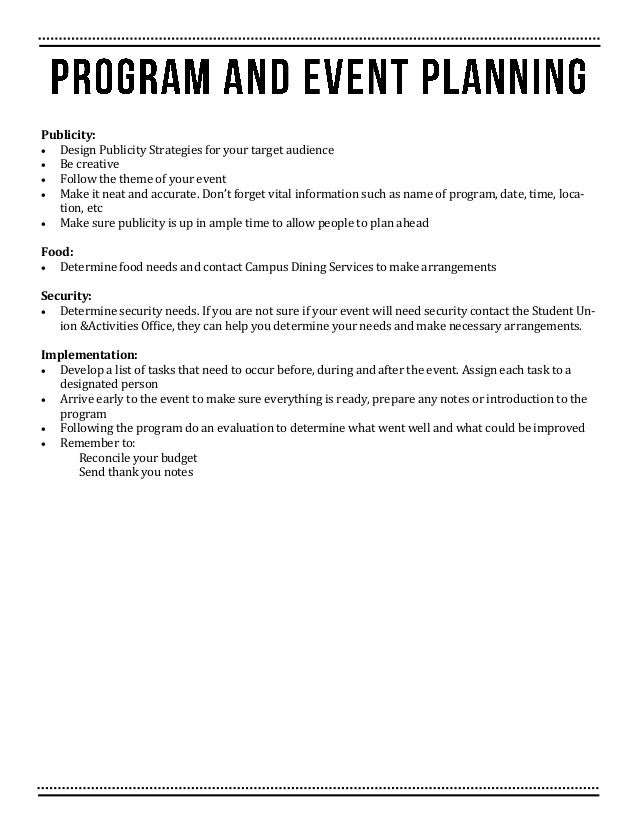 make an event program