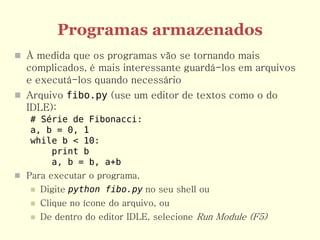Programando em python comandos basicos | PDF