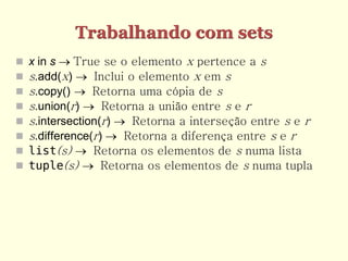Programando em python conjuntos | PDF