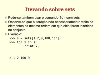 Programando em python conjuntos | PDF