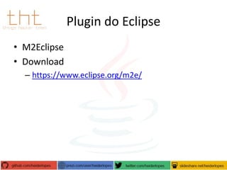 Plugin do Eclipse
• M2Eclipse
• Download
– https://www.eclipse.org/m2e/

 
