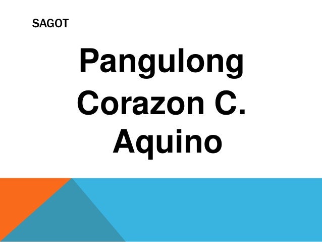 Talambuhay ng dating pangulong Corazon Aquino