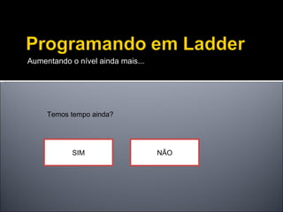 Aumentando o nível ainda mais... Temos tempo ainda? SIM NÃO 
