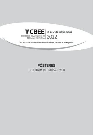 Pôsteres
16 DE NOVEMBRO | 18h15 ás 19h30
 