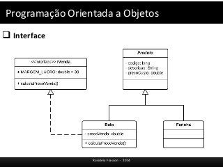 Programação Orientada a Objetos 
 Interface 
Rosicléia Frasson - 2014 
 