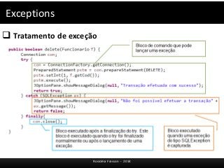 Exceptions 
 Tratamento de exceção 
Rosicléia Frasson - 2014 
 