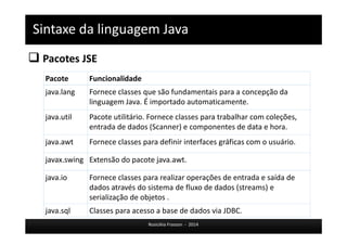 Programação Orientada a Objetos 
 Classe 
Rosicléia Frasson - 2014 
 Representação UML 
 