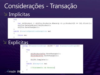 Considerações - TransaçãoImplícitasExplícitas