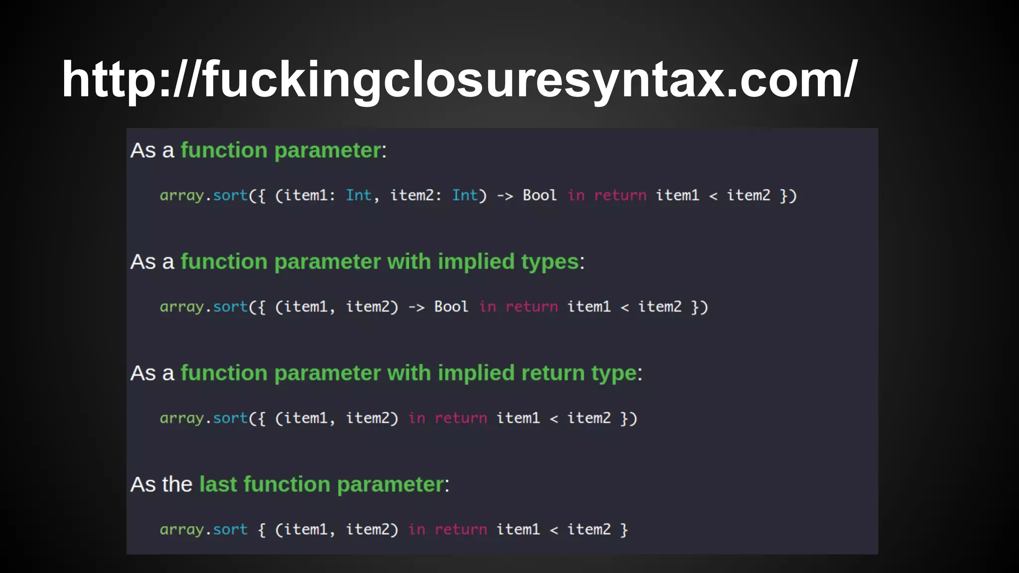 http://fuckingclosuresyntax.com/ 