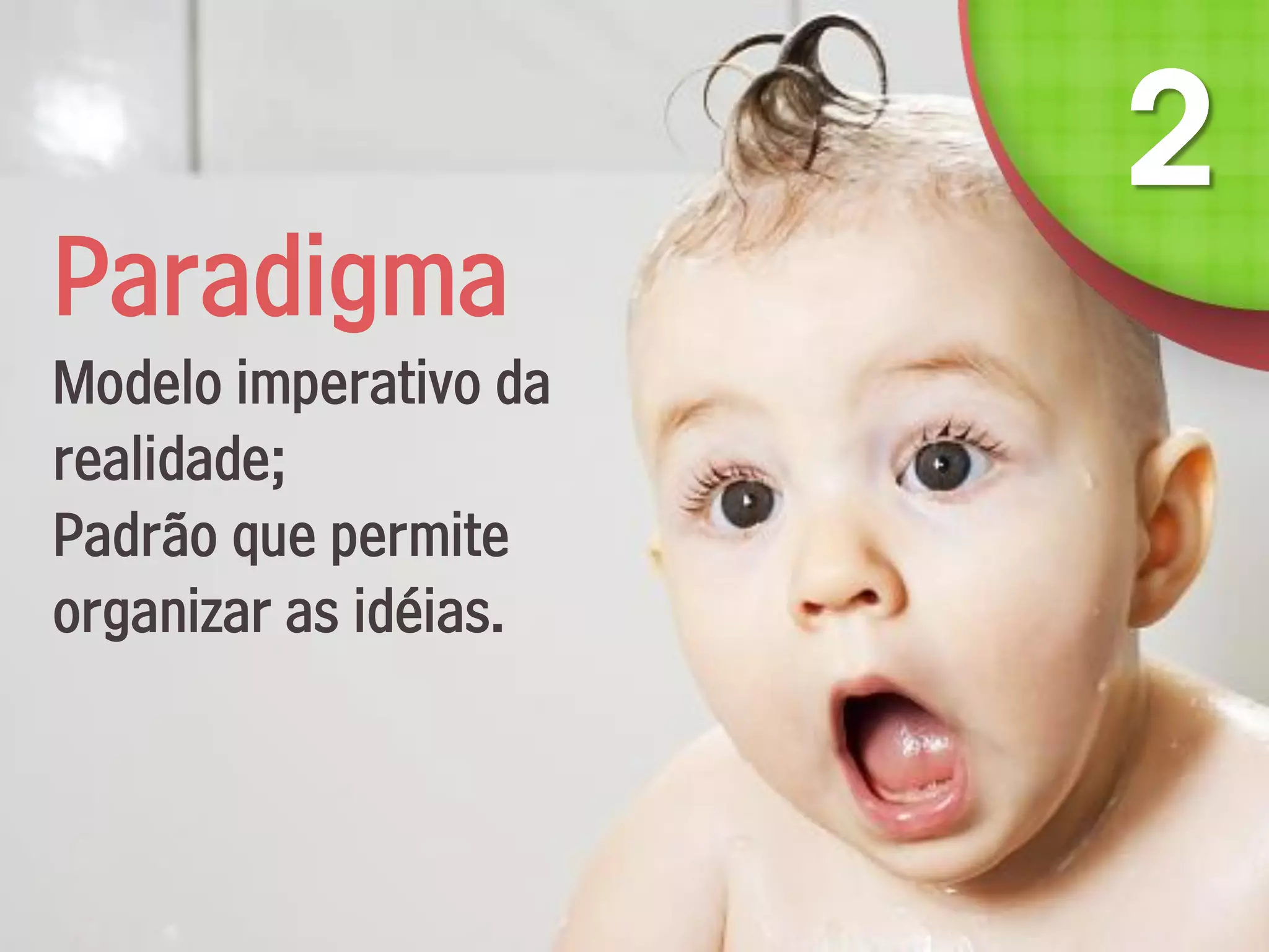 Paradigma
Modelo imperativo da
realidade;
Padrão que permite
organizar as idéias.
 