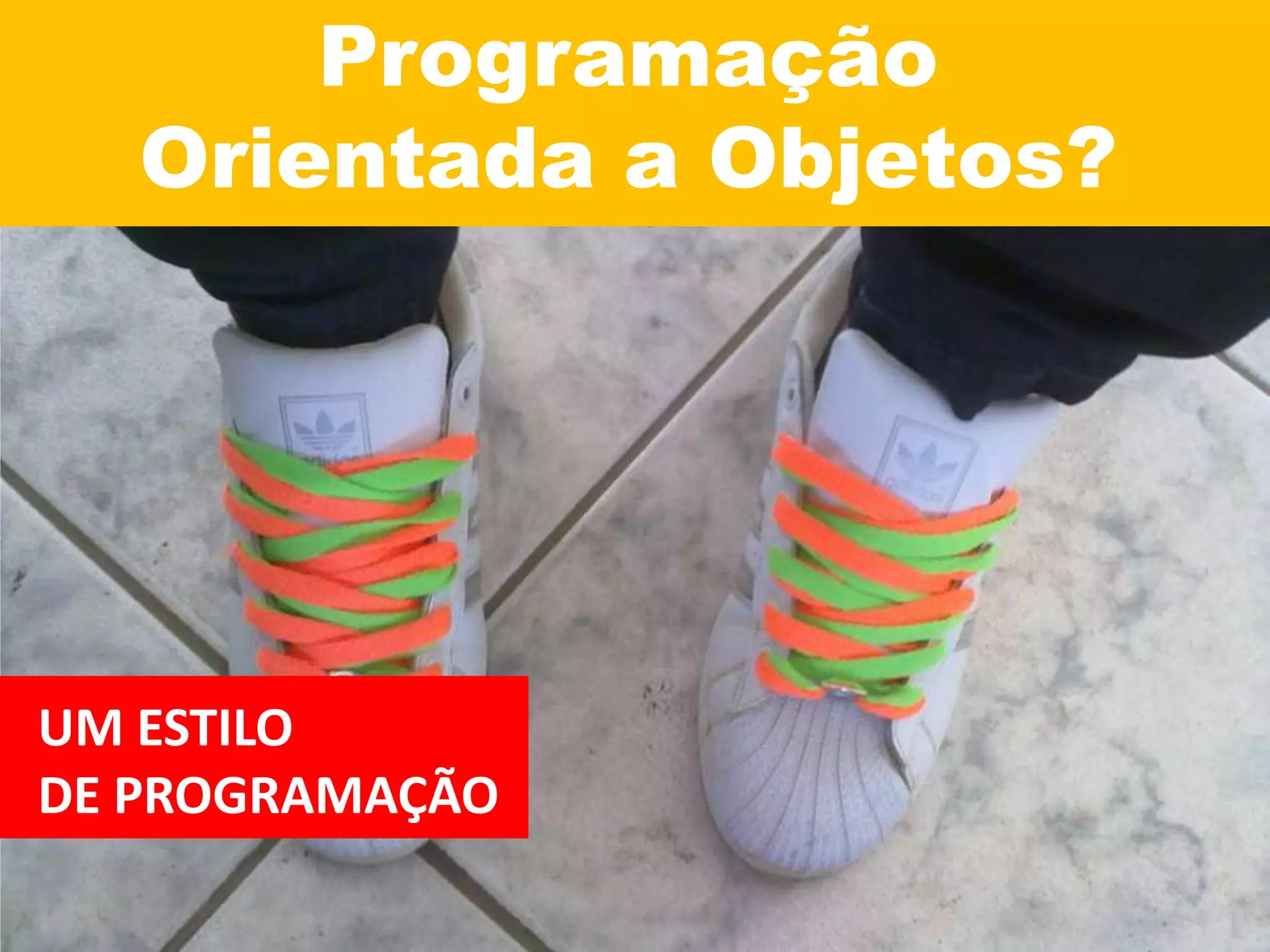 Programação
Orientada a Objetos?
UM ESTILO
DE PROGRAMAÇÃO
 